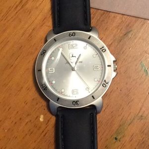 New John Deere Watch with black band.  Unisex. 9”